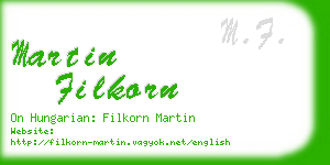 martin filkorn business card